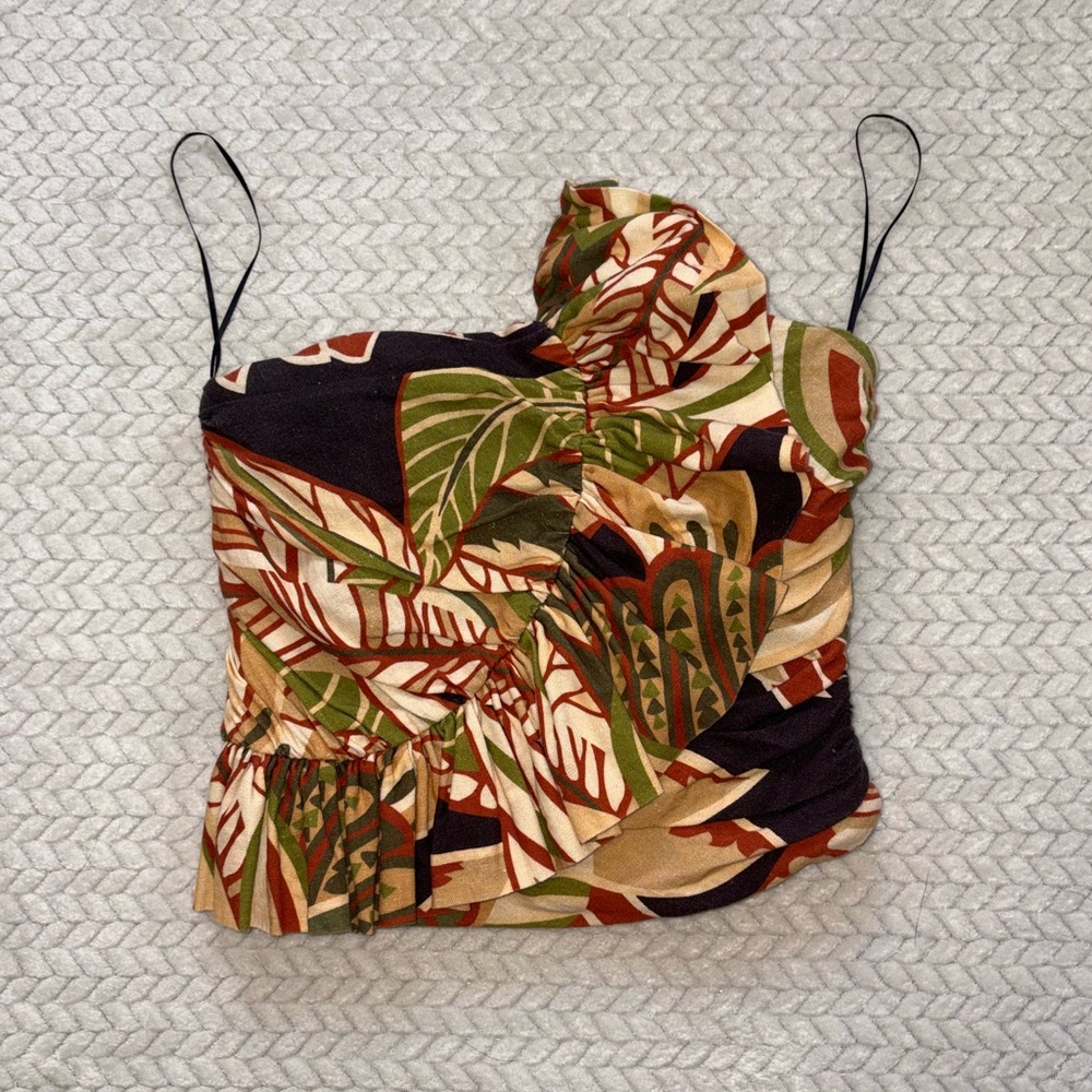 Zara Multicolor Leaf Print Camisole